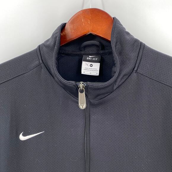 Nike black white full zip track jacket mens size medium - Picture 8 of 10